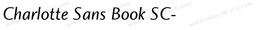 Charlotte Sans Book SC字体转换